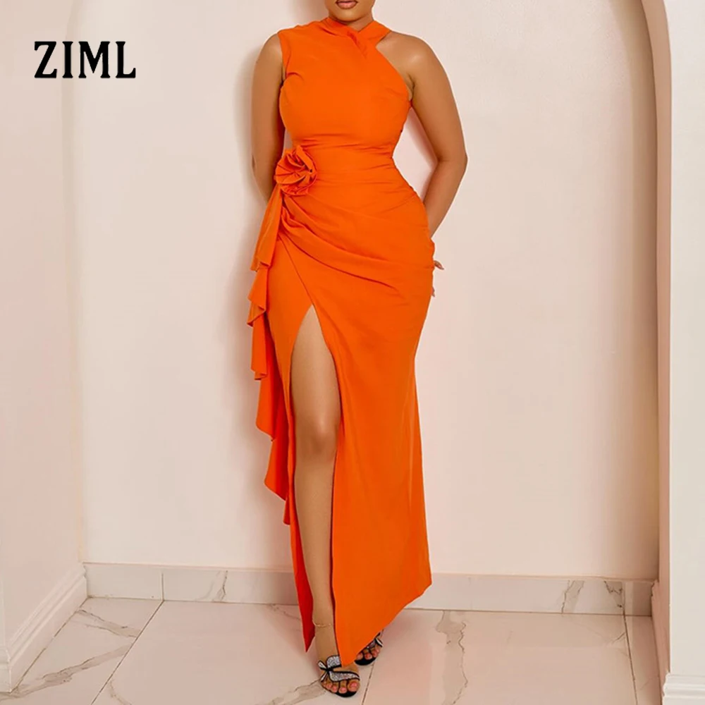 ZIML Solid Spliced Appliques Slimming Chic Dresses For Women Round Neck Sleeveless High Wiast Elegant Dress Female Fahsion New 
ZIML Solid Spliced Appliques Slimming Chic Dresses For Women Round Neck Sleeveless High Wiast Elegant Dress Female Fahsion New
