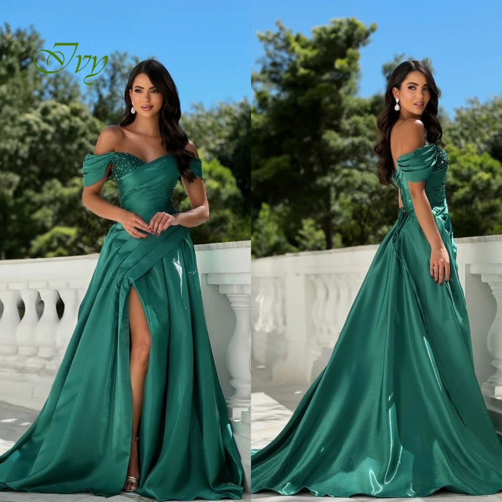 Customized Luxury Green Off the Shoulder Sleeveless Evening Dress High Quality Satin Prom Dresses Delicate Crystal Party Gowns
Customized Luxury Green Off the Shoulder Sleeveless Evening Dress High Quality Satin Prom Dresses Delicate Crystal Party Gowns