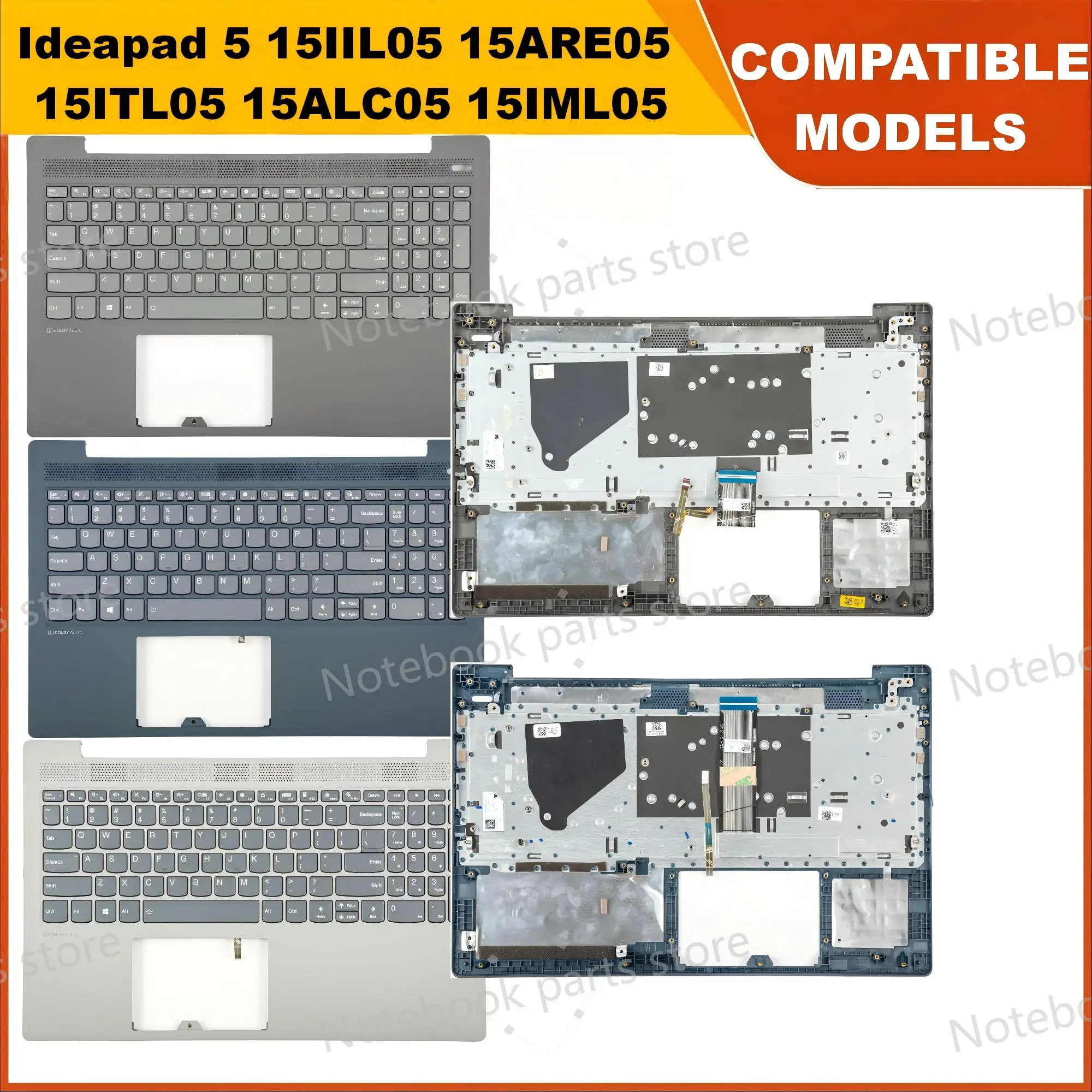 Keyboard With Upper For Ideapad 5 15IIL05 15ARE05 15ITL05 15ALC05 15IML05 GS557 Laptop Keyboard+Palmrest Base Cover 15.6inch
Keyboard With Upper For Ideapad 5 15IIL05 15ARE05 15ITL05 15ALC05 15IML05 GS557 Laptop Keyboard+Palmrest Base Cover 15.6inch