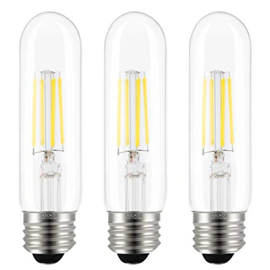 Edison Bulb, T10 LED Tubular Dimmable Tube Vtage Bulbs 40 Watt Equivalent, E26 Base 3-Pack
Edison Bulb, T10 LED Tubular Dimmable Tube Vtage Bulbs 40 Watt Equivalent, E26 Base 3-Pack