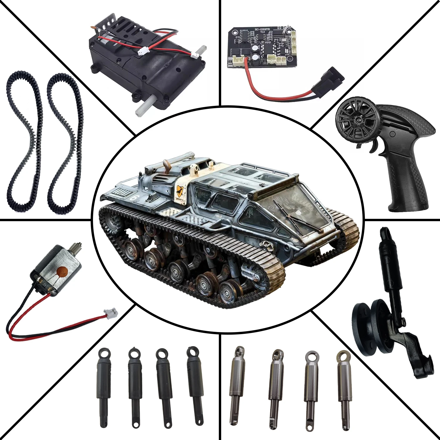JJRC C8812 Accessories: Steering Wheel/Track/Motor/Receiver/Remote Control/Box Assembly for JJRC C8812 Track Off-Road Vehicle
JJRC C8812 Accessories: Steering Wheel/Track/Motor/Receiver/Remote Control/Box Assembly for JJRC C8812 Track Off-Road Vehicle