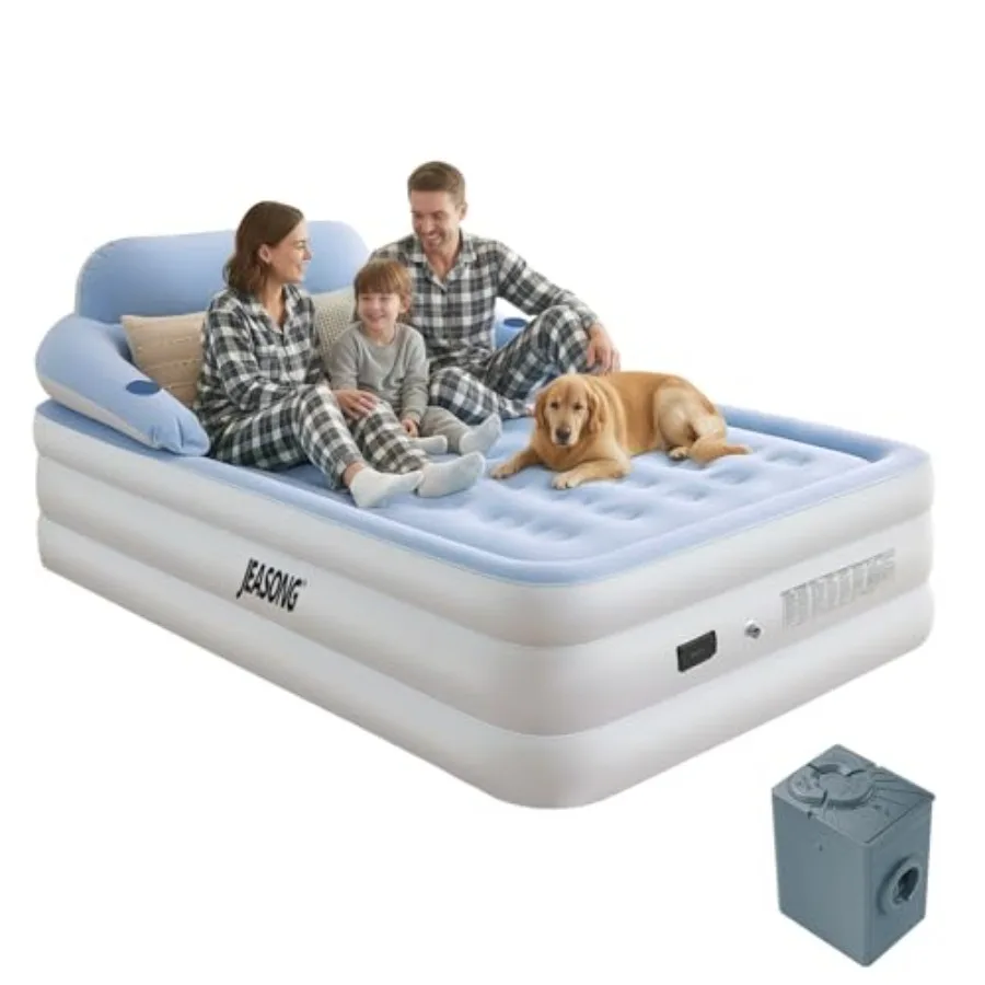 Air Mattress Queen with Built in Pump, 20" Raised Blow Up Mattress, Cordless Inflatable Mattress, Air Bed with Headboard, Infla
Air Mattress Queen with Built in Pump, 20" Raised Blow Up Mattress, Cordless Inflatable Mattress, Air Bed with Headboard, Infla