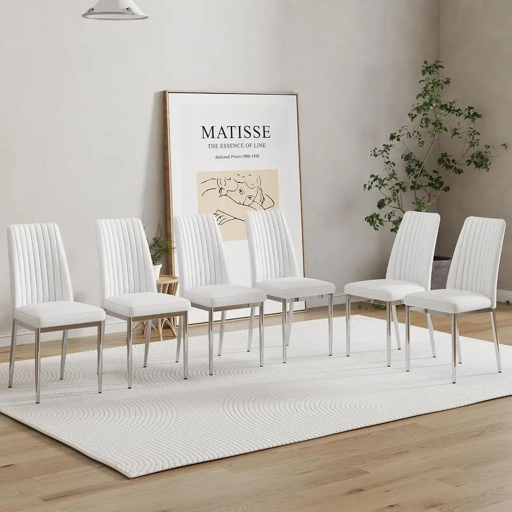 Set of 6 Upholstered PU Leather Dining Chairs for Dining Room or Waiting Area
Set of 6 Upholstered PU Leather Dining Chairs for Dining Room or Waiting Area