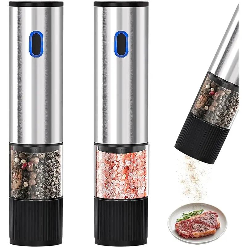 FGGS-Электрическая мельница для соли и перца, регулируемая грубость, USB перезаряжаемая мельница для специй с контейнером 80 мл
FGGS-Электрическая мельница для соли и перца, регулируемая грубость, USB перезаряжаемая мельница для специй с контейнером 80 мл