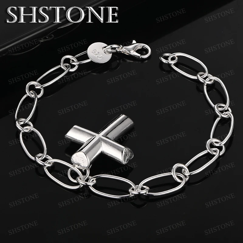 New 925 Sterling Silver Fashion Trend Bracelets Men Charm Bracelet Woman's Birthday Gift Wedding Party Jewelry Accessories
New 925 Sterling Silver Fashion Trend Bracelets Men Charm Bracelet Woman's Birthday Gift Wedding Party Jewelry Accessories