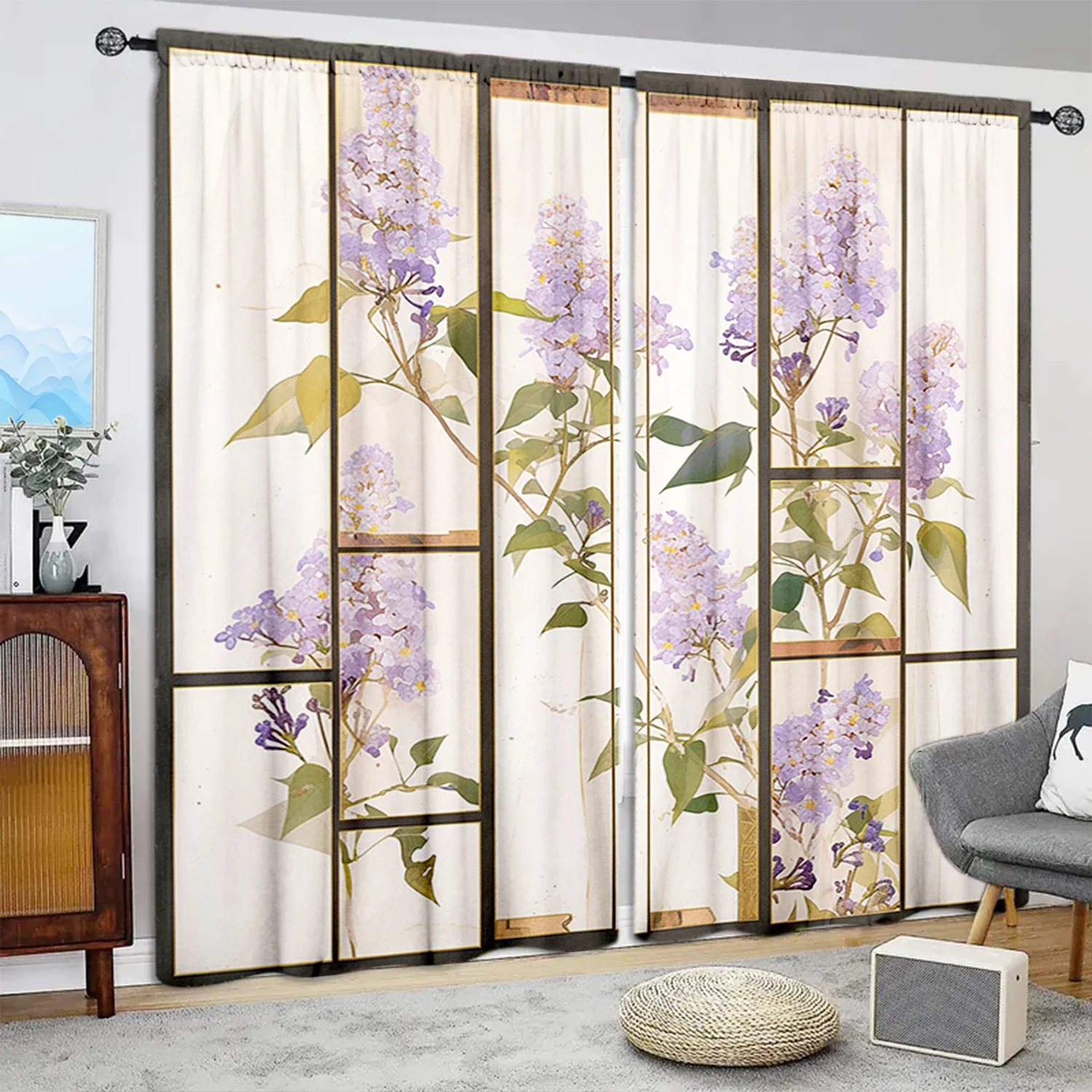 2pcs Syringa Oblata Lindl Screen Printed Curtain for Home Decor - Rod Pocket Window Treatment for Bedroom, Office, Kitchen
2pcs Syringa Oblata Lindl Screen Printed Curtain for Home Decor - Rod Pocket Window Treatment for Bedroom, Office, Kitchen