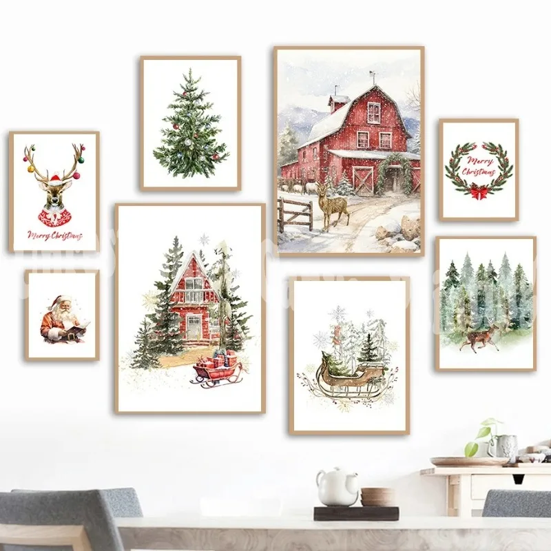 Reindeer Sleigh Christmas Decor Gift Print Christmas Stockings Wall Art Canvas Painting Nordic Poster Home Living Room Decor
Reindeer Sleigh Christmas Decor Gift Print Christmas Stockings Wall Art Canvas Painting Nordic Poster Home Living Room Decor