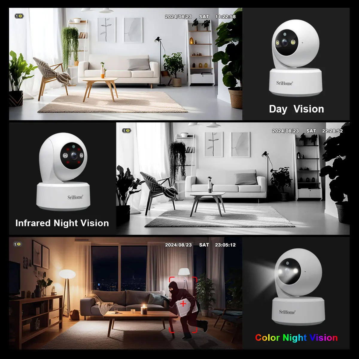 Srihome SH064 UHD 8MP Wifi PTZ Camera Indoor 2.4G&5G Wireless IP Video Surveillance Camera Smart Cry Detection CCTV Baby Monitor
Srihome SH064 UHD 8MP Wifi PTZ Camera Indoor 2.4G&5G Wireless IP Video Surveillance Camera Smart Cry Detection CCTV Baby Monitor