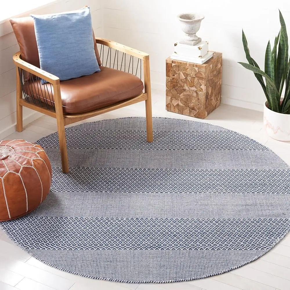 Montauk Collection 6' Round Ivory/Navy Mtk330B Handmade Flatweave Boho Farmhouse Cotton Entryway Foyer Living Room Bedroom
Montauk Collection 6' Round Ivory/Navy Mtk330B Handmade Flatweave Boho Farmhouse Cotton Entryway Foyer Living Room Bedroom