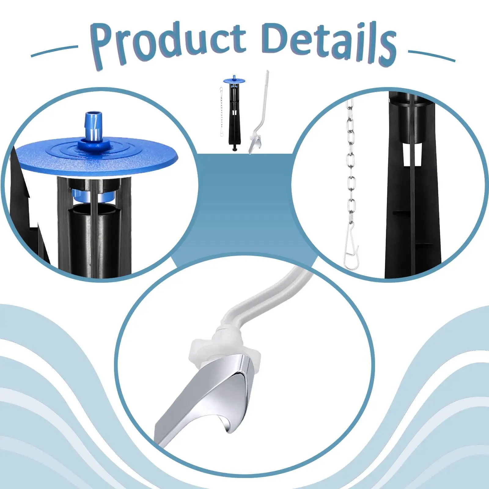 Toilet Tank Flush Handle Canister Valve High Performance Bathroom Accessory for GP1229656 K-11889
Toilet Tank Flush Handle Canister Valve High Performance Bathroom Accessory for GP1229656 K-11889