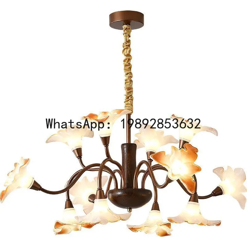 PYJ retro living room wrought iron flower dining room bedroom living room flower chandelier
PYJ retro living room wrought iron flower dining room bedroom living room flower chandelier