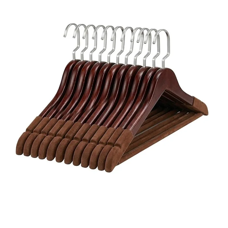 10pcs Flocking solid wood hangers, non-slip and non-trace, home clothes hangers, wooden clothes hangers, clothing stores, hotels
10pcs Flocking solid wood hangers, non-slip and non-trace, home clothes hangers, wooden clothes hangers, clothing stores, hotels