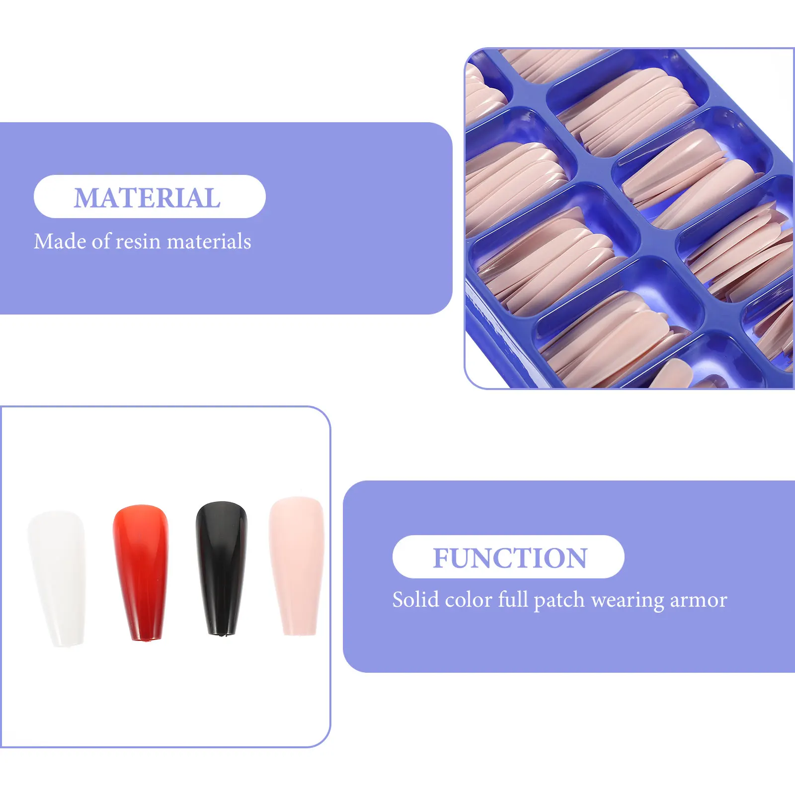 400pcs Premium Fake Nails Full Cover Long False Tips Ultra Thin Durable For Wedding Party Salon Home Use Women Nail Art 
400pcs Premium Fake Nails Full Cover Long False Tips Ultra Thin Durable For Wedding Party Salon Home Use Women Nail Art