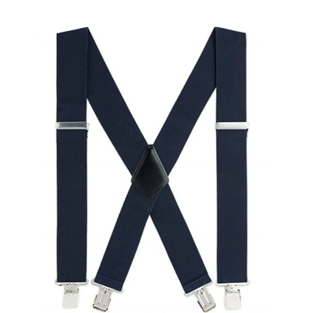 Solid Color Work Suspenders Heavy Duty 5cm Wide X-Type Suspenders High Elastic with 4 Gripper Clasps Elastic Pants Braces
Solid Color Work Suspenders Heavy Duty 5cm Wide X-Type Suspenders High Elastic with 4 Gripper Clasps Elastic Pants Braces