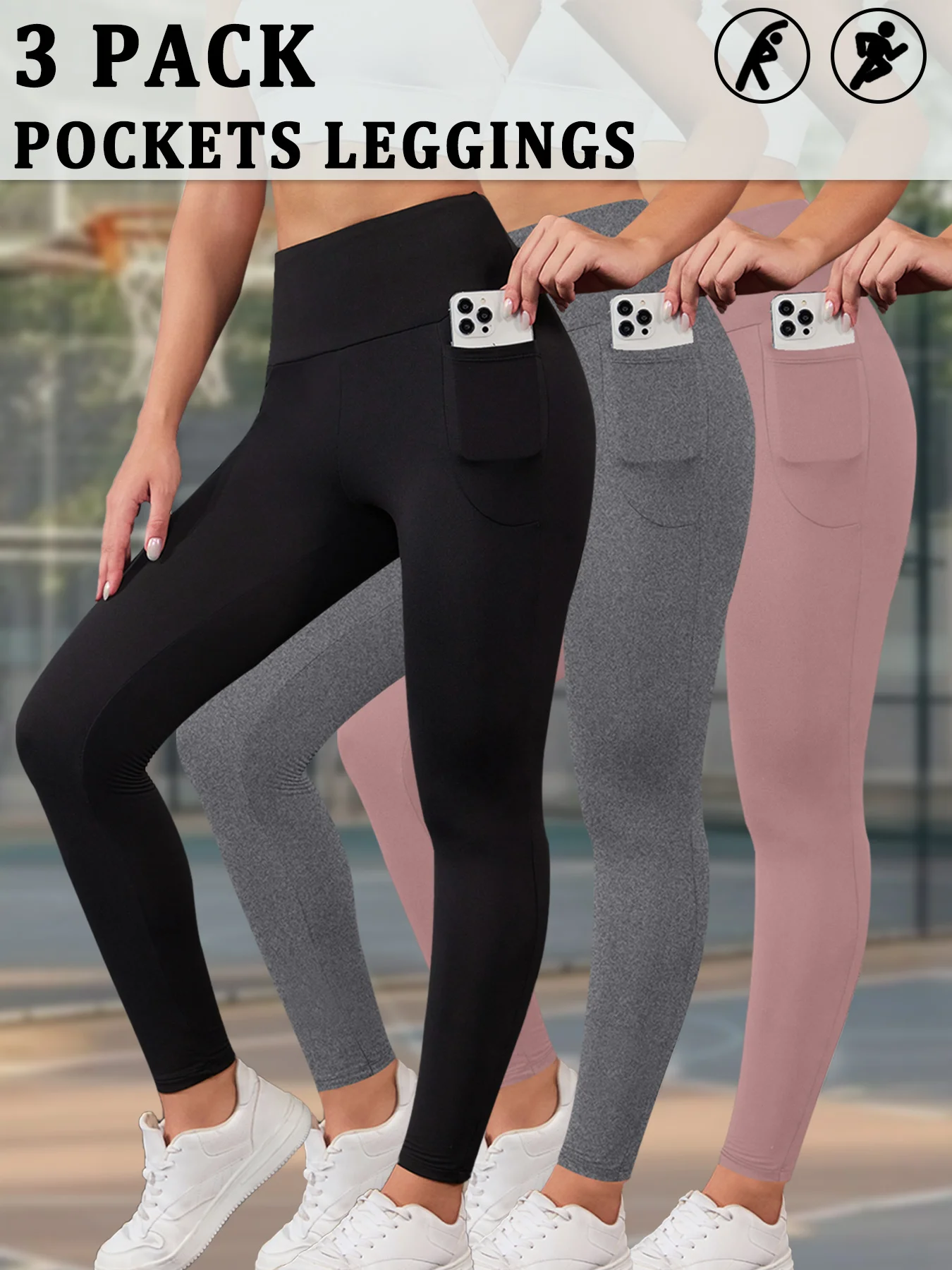 Комплект из 3 супермягких спортивных леггинсов для женщин с карманами, с высокой талией, для коррекции живота, для тренировок, йоги и бега
Комплект из 3 супермягких спортивных леггинсов для женщин с карманами, с высокой талией, для коррекции живота, для тренировок, йоги и бега