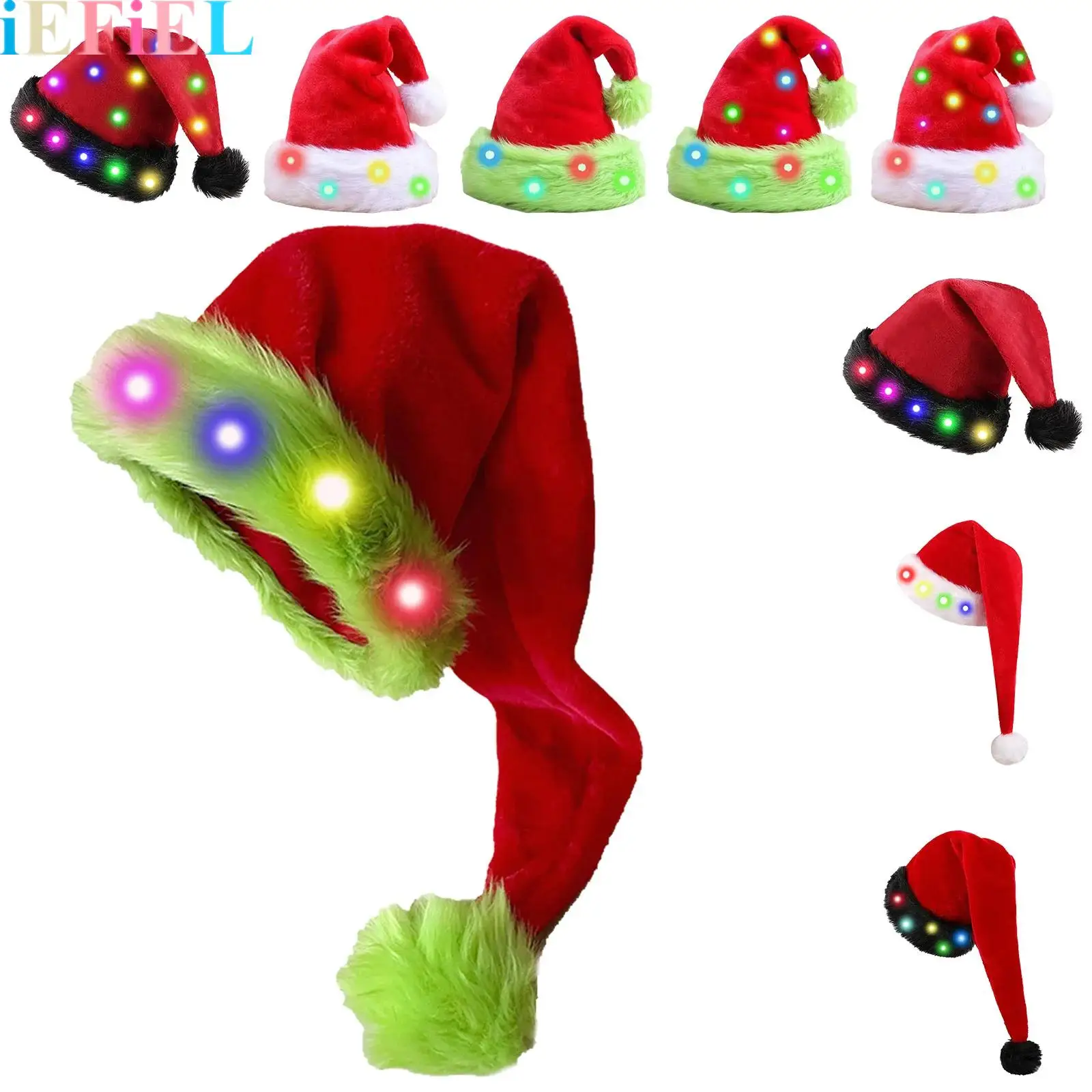 Light Up LED Santa Hat Christmas Hat Plush Funny Hats Suitable for Adults Or Kids Unisex New Year Festive Headwear
Light Up LED Santa Hat Christmas Hat Plush Funny Hats Suitable for Adults Or Kids Unisex New Year Festive Headwear