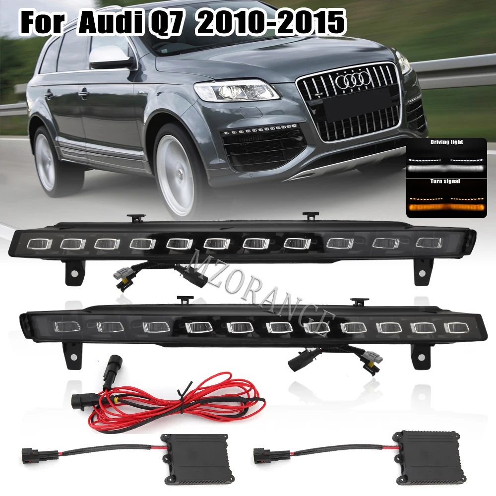 2PCS LED Daytime Running Light For Audi Q7 2010 -2015 Dynamic Yellow Turn Signal Function Car DRL Waterproof 12V Fog Lamp Bulb
2PCS LED Daytime Running Light For Audi Q7 2010 -2015 Dynamic Yellow Turn Signal Function Car DRL Waterproof 12V Fog Lamp Bulb