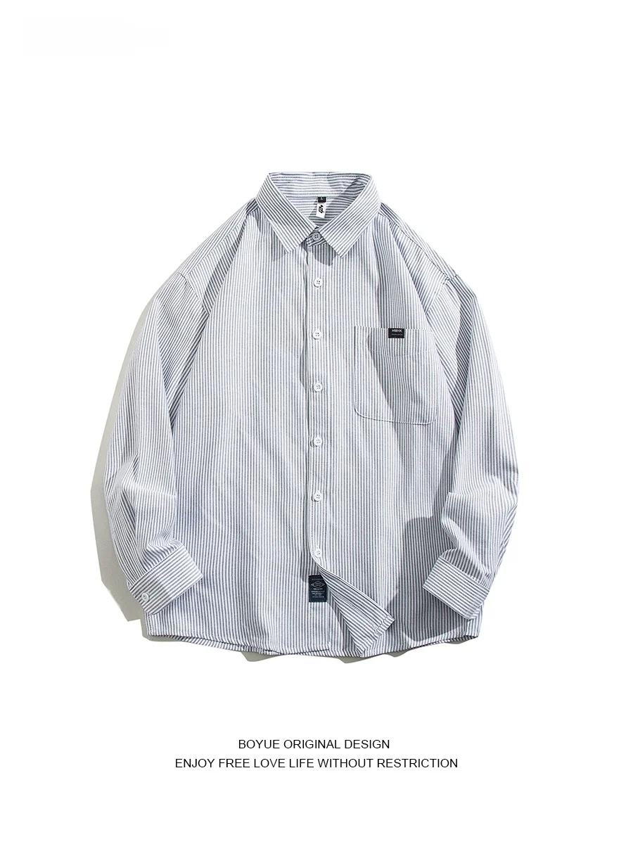 Boyue Long Sve Striped irt Casual Vintage College Sle Outerwear Workwear for Men And Women Trendy Autumn arp Collar
Boyue Long Sve Striped irt Casual Vintage College Sle Outerwear Workwear for Men And Women Trendy Autumn arp Collar