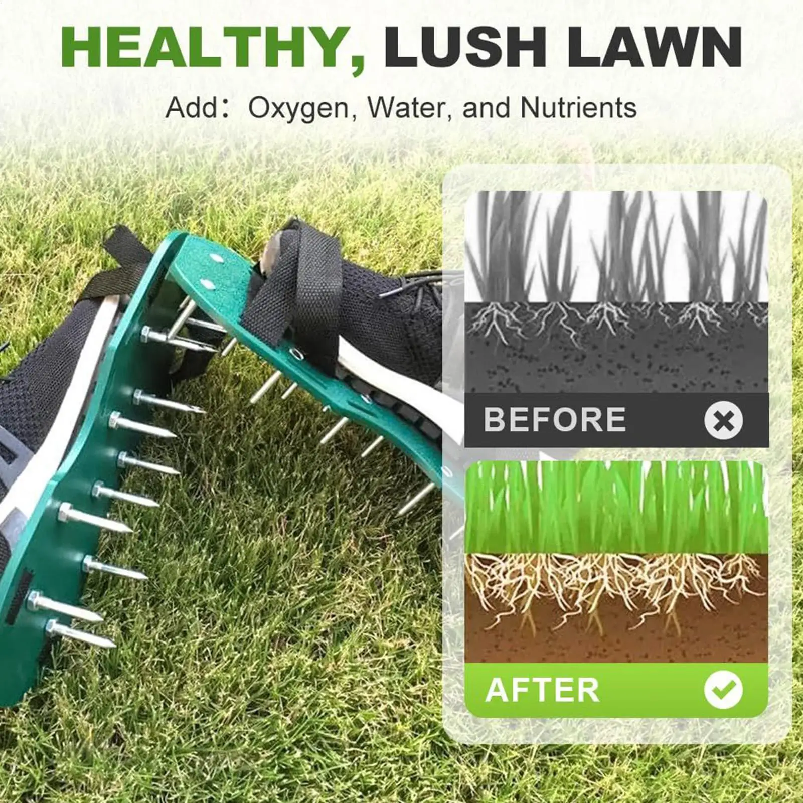 Обувь-аэратор. Газонная обувь с шипами. Инструмент с регулируемыми ремнями. Сандалии для обслуживания почвы. Пол. Садовый двор.
Обувь-аэратор. Газонная обувь с шипами. Инструмент с регулируемыми ремнями. Сандалии для обслуживания почвы. Пол. Садовый двор.