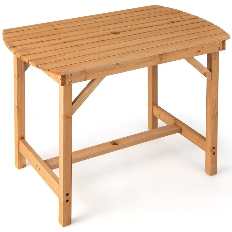 4-6 People Patio Outdoor Slatted Table Top Dining Table With 1.5" Umbrella Hole
4-6 People Patio Outdoor Slatted Table Top Dining Table With 1.5" Umbrella Hole