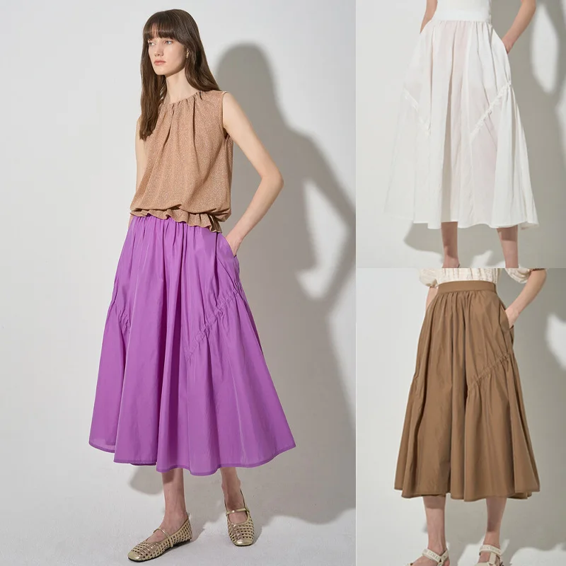 Ele Romantic MICOAT Summer High Waist A-Line Skirt with Elastic Waist Symmetrical Pleats Tee Colors Full Skirt
Ele Romantic MICOAT Summer High Waist A-Line Skirt with Elastic Waist Symmetrical Pleats Tee Colors Full Skirt