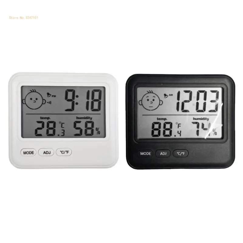 Room Temperature and Humidity Gauge with Clock Digital Hygrometer Guage Dropship
Room Temperature and Humidity Gauge with Clock Digital Hygrometer Guage Dropship