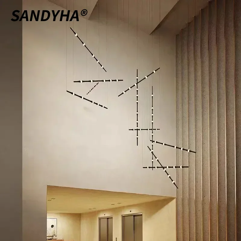 SANDYHA Nordic Staircase Pendant Light Bamboo Shaped Acrylic Hanging Chandelier Living Room Lobby Indoor Decor Lighting Fixture
SANDYHA Nordic Staircase Pendant Light Bamboo Shaped Acrylic Hanging Chandelier Living Room Lobby Indoor Decor Lighting Fixture