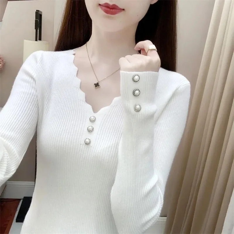 Women Sweater 2024 Autumn Winter Casual Slim Bottoming Shirt V-neck Pullovers Korean Fashion Knitted Tops Long Sleeve Jumpers
Women Sweater 2024 Autumn Winter Casual Slim Bottoming Shirt V-neck Pullovers Korean Fashion Knitted Tops Long Sleeve Jumpers