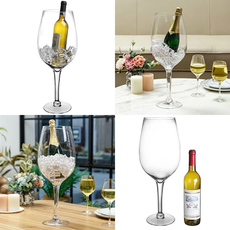 20-Inch Giant Clear Decorative Hand Blown Wine Glass Novelty Stemware Magnum Chiller
20-Inch Giant Clear Decorative Hand Blown Wine Glass Novelty Stemware Magnum Chiller