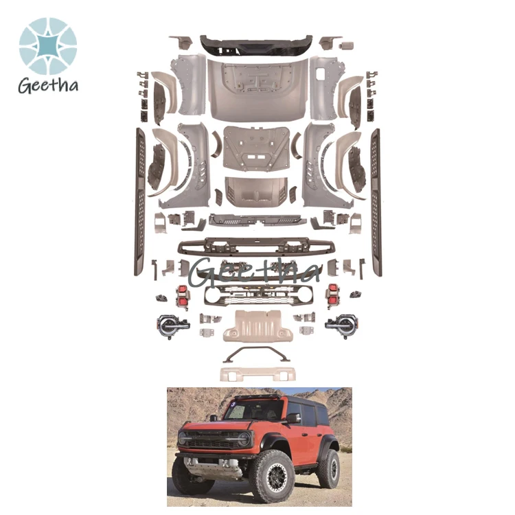 New Design Front Rear Bumpers Headlight Tail Light fender hood bodykit 2022 Upgrade to 2023 Bronco RAPTOR Body Kit For Ford
New Design Front Rear Bumpers Headlight Tail Light fender hood bodykit 2022 Upgrade to 2023 Bronco RAPTOR Body Kit For Ford