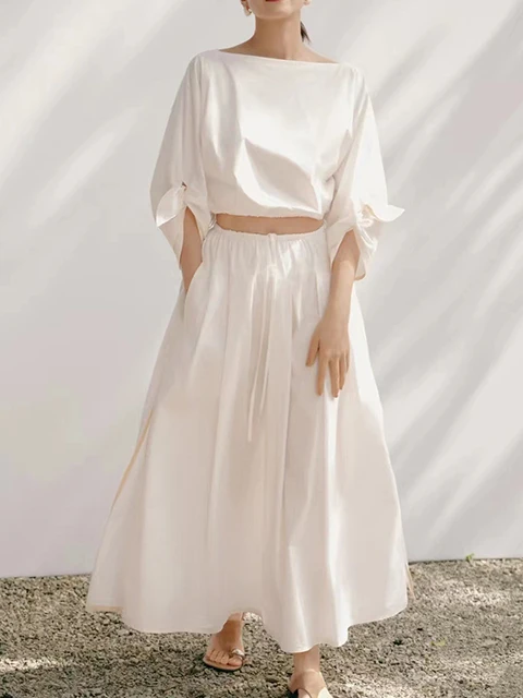 Summer Luxury One-Shoulder Drawstring Waist High Waist Women's Set Side Split Drawstring Design Fashionable Two-Piece Suit
Summer Luxury One-Shoulder Drawstring Waist High Waist Women's Set Side Split Drawstring Design Fashionable Two-Piece Suit