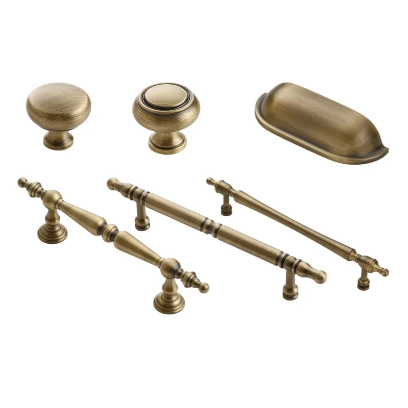 H58C Elegant French Brass Cabinets Handles Corrosion Resistant Drawer Pulls
H58C Elegant French Brass Cabinets Handles Corrosion Resistant Drawer Pulls
