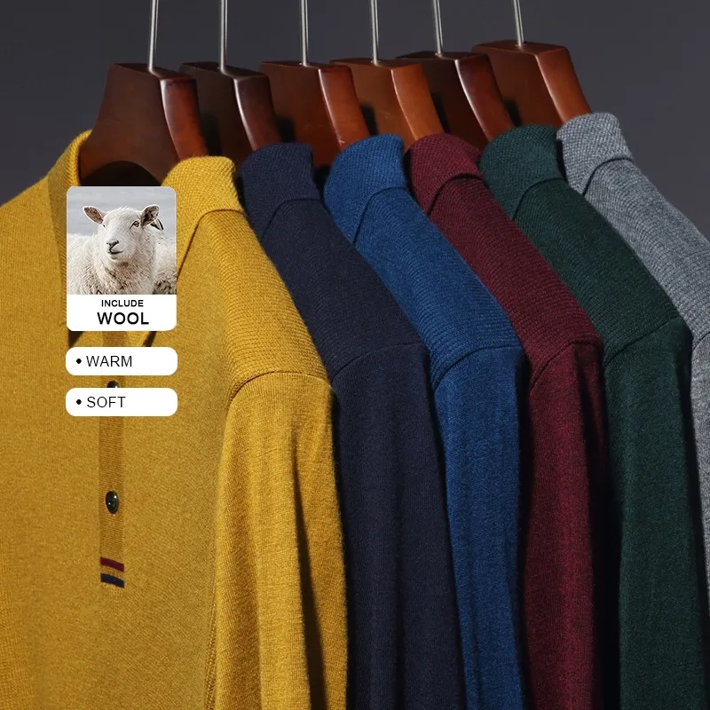 High End With Wool New Fashion Designer Brand Luxury Polo Shirt Solid Color Neck Shirt Men Long Sleeve Tops Mens Clothes 2025
High End With Wool New Fashion Designer Brand Luxury Polo Shirt Solid Color Neck Shirt Men Long Sleeve Tops Mens Clothes 2025