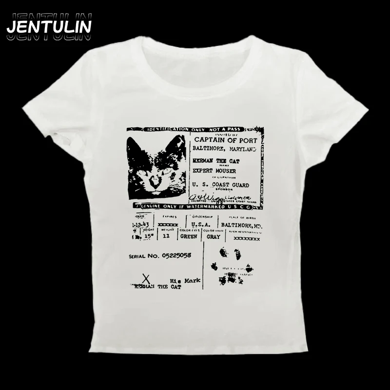 Футболка с рисунком Kawaii Cat Y2K, укороченные топы 2000-х годов, эстетические детские футболки в стиле Харадзюку, готическая винтажная повседневная летняя одежда с короткими рукавами 
Футболка с рисунком Kawaii Cat Y2K, укороченные топы 2000-х годов, эстетические детские футболки в стиле Харадзюку, готическая винтажная повседневная летняя одежда с короткими рукавами