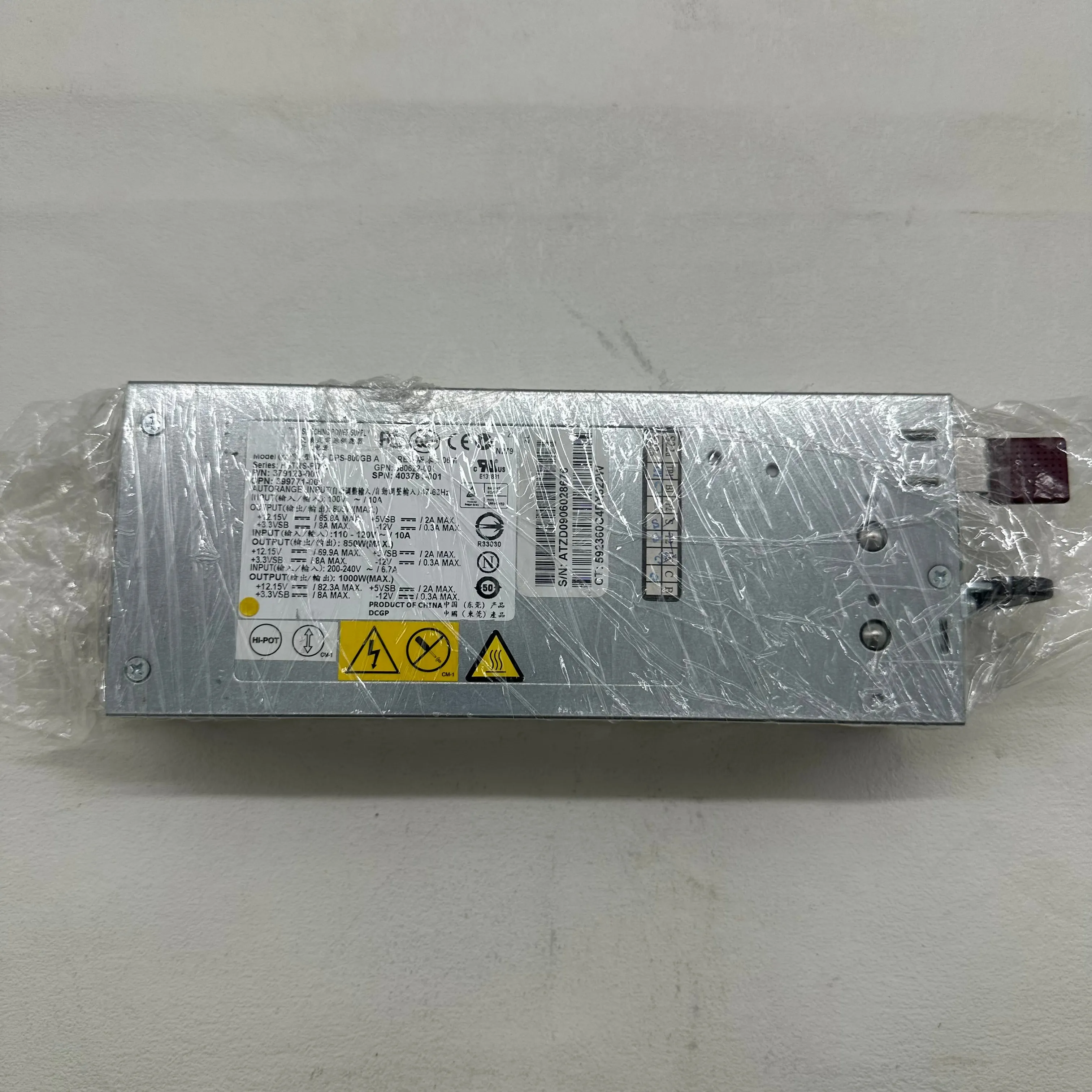 DPS-800GB A 1000W Hot Plug Redundant Server Power Supply PSU for ProLiant DL380 G5 G7 ML350 G5
DPS-800GB A 1000W Hot Plug Redundant Server Power Supply PSU for ProLiant DL380 G5 G7 ML350 G5