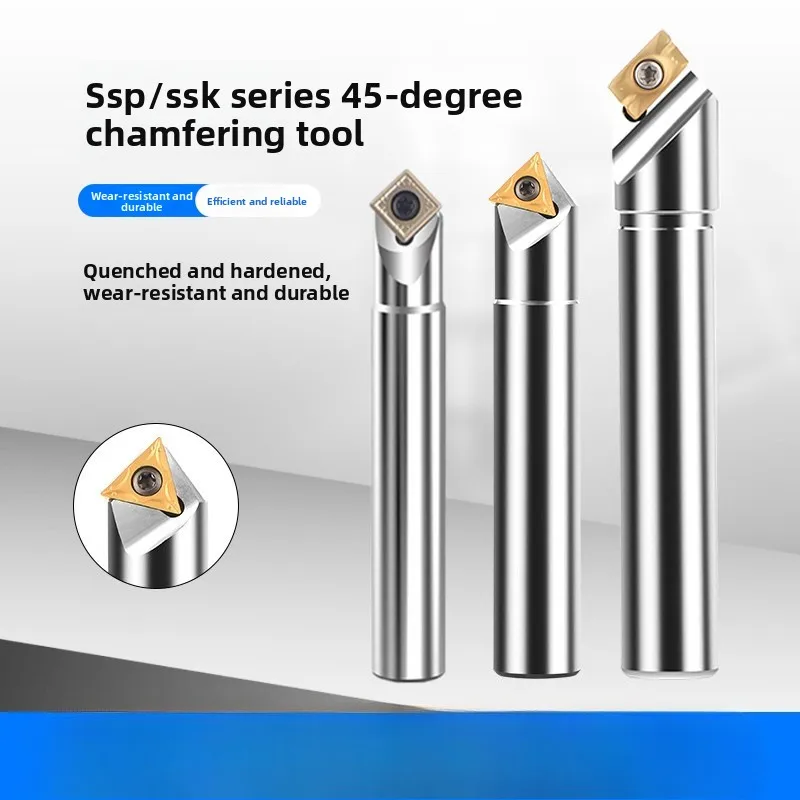 45° indexable chamfer cutter SSK SSP TCM series with shank sizes C16 C20 C25 for APMT1604 inserts
45° indexable chamfer cutter SSK SSP TCM series with shank sizes C16 C20 C25 for APMT1604 inserts