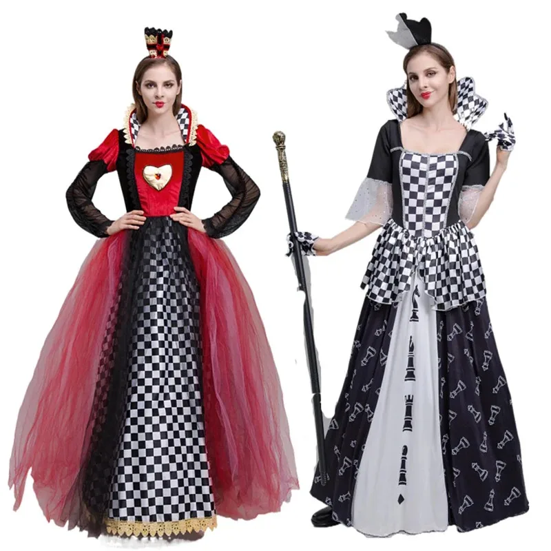 Adult Women Christmas Party Queen of Heart Costume Fairytale Royal Red Queen Role Play Dress
Adult Women Christmas Party Queen of Heart Costume Fairytale Royal Red Queen Role Play Dress