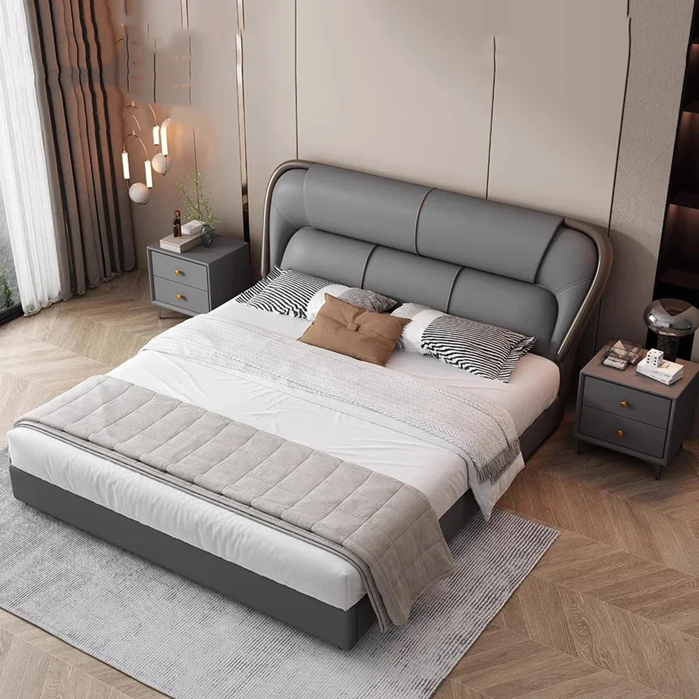 Minimalist 180x200cm Adults Bedroom Beds Full Size Unique Headboard French Bed Frames Lounge Luxury Double Home Furniture
Minimalist 180x200cm Adults Bedroom Beds Full Size Unique Headboard French Bed Frames Lounge Luxury Double Home Furniture