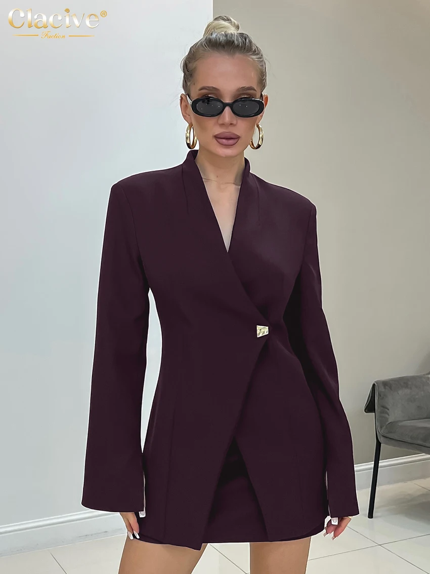 Clacive Fashion Slim Purple 2 Piece Set Women 2025 Elegant Long Sleeve Shirt With High Waist Mini Skirt Set Female Streetwear
Clacive Fashion Slim Purple 2 Piece Set Women 2025 Elegant Long Sleeve Shirt With High Waist Mini Skirt Set Female Streetwear