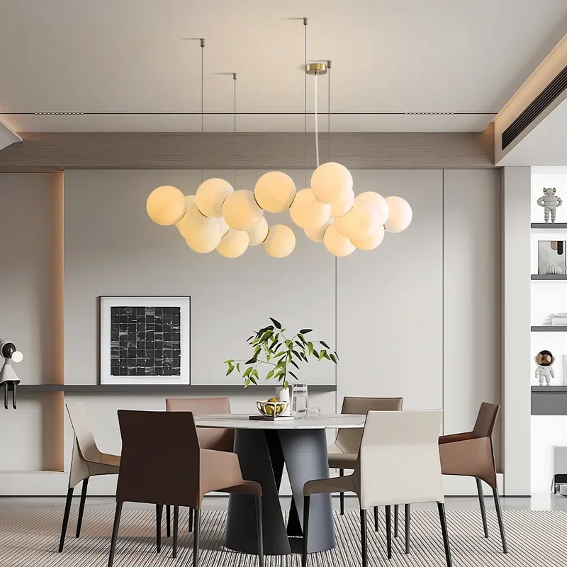 Nordic Modern White Bubble Pendant Chandelier For Living RooM Dining Room Designer Round Ball Hanging Pendant Lights Bedroom
Nordic Modern White Bubble Pendant Chandelier For Living RooM Dining Room Designer Round Ball Hanging Pendant Lights Bedroom