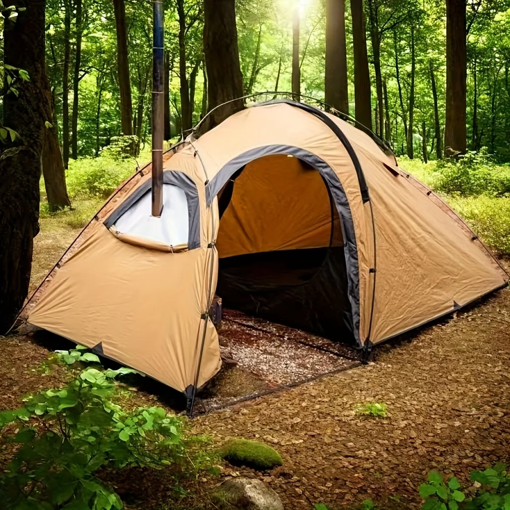Campravox Hot Tent for Camping with Chimney, a Portable Backpacking Tent Featuring an Inner Tent And Stove Jack, Suitable for 1-2 People for Outdoor Hiking And Hunting
Campravox Hot Tent for Camping with Chimney, a Portable Backpacking Tent Featuring an Inner Tent And Stove Jack, Suitable for 1-2 People for Outdoor Hiking And Hunting