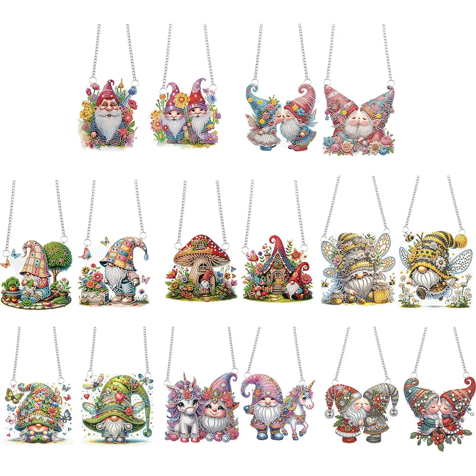2pcs Gnome 2D Flat DIY Special Shape Hanging Diamond Art Kits Diamond Painting Set Diamond Art Pendant Wall Door Decoration
2pcs Gnome 2D Flat DIY Special Shape Hanging Diamond Art Kits Diamond Painting Set Diamond Art Pendant Wall Door Decoration