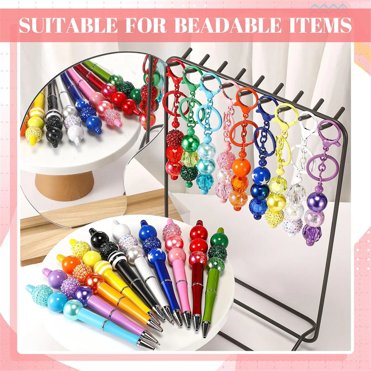 A32P_100 Pcs 20mm Beads for Pens Rhinestone Beads Bubblegum Beads for Pens Beadable Keychains DIY Craft Pen Jewelry Making
A32P_100 Pcs 20mm Beads for Pens Rhinestone Beads Bubblegum Beads for Pens Beadable Keychains DIY Craft Pen Jewelry Making