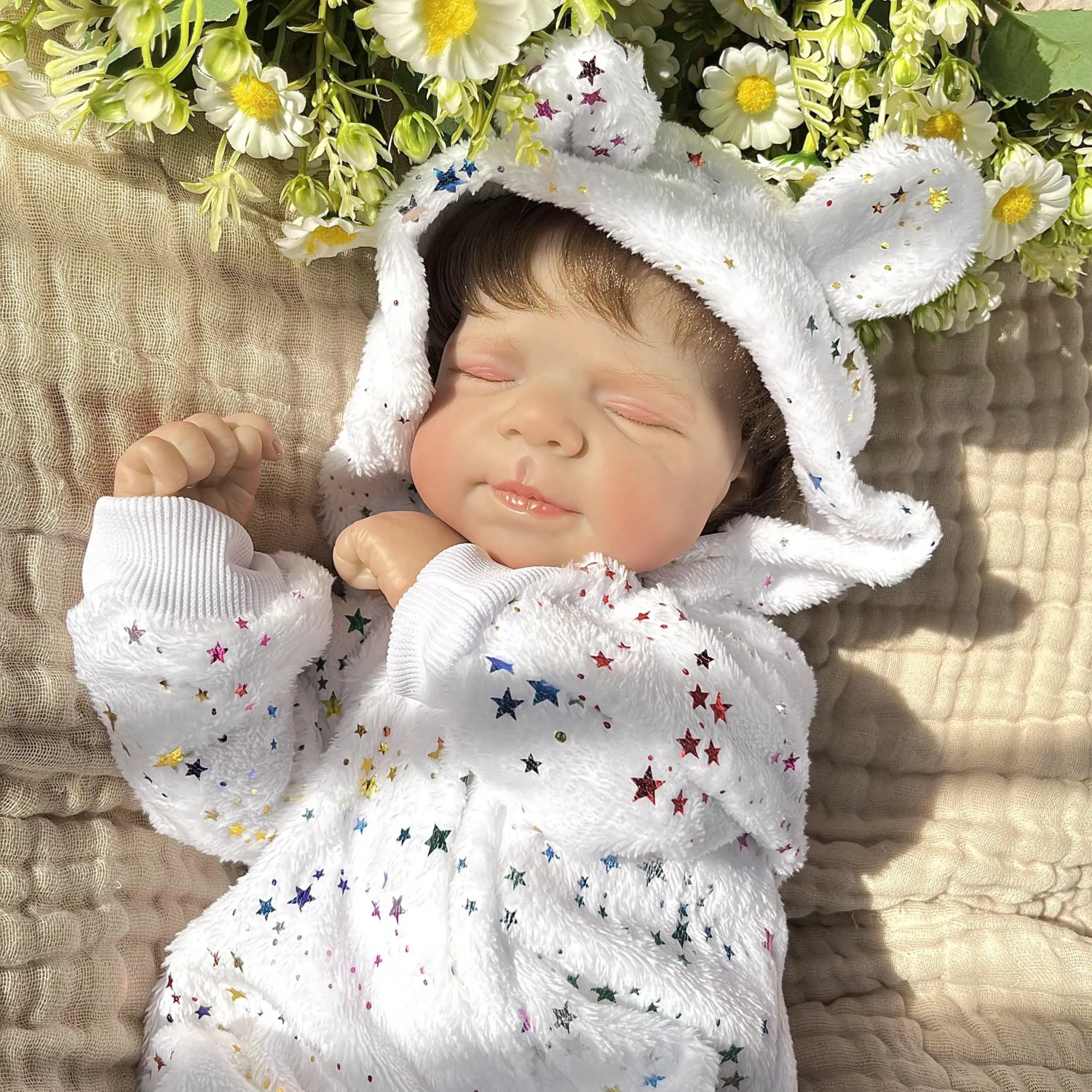 BZDOLL 19In 48CM Handmade Real-Look Sleeping Reborn Baby Doll Toy With Vinyl Limbs Cloth Body, Child Toy Play House Bedtime Toy
BZDOLL 19In 48CM Handmade Real-Look Sleeping Reborn Baby Doll Toy With Vinyl Limbs Cloth Body, Child Toy Play House Bedtime Toy