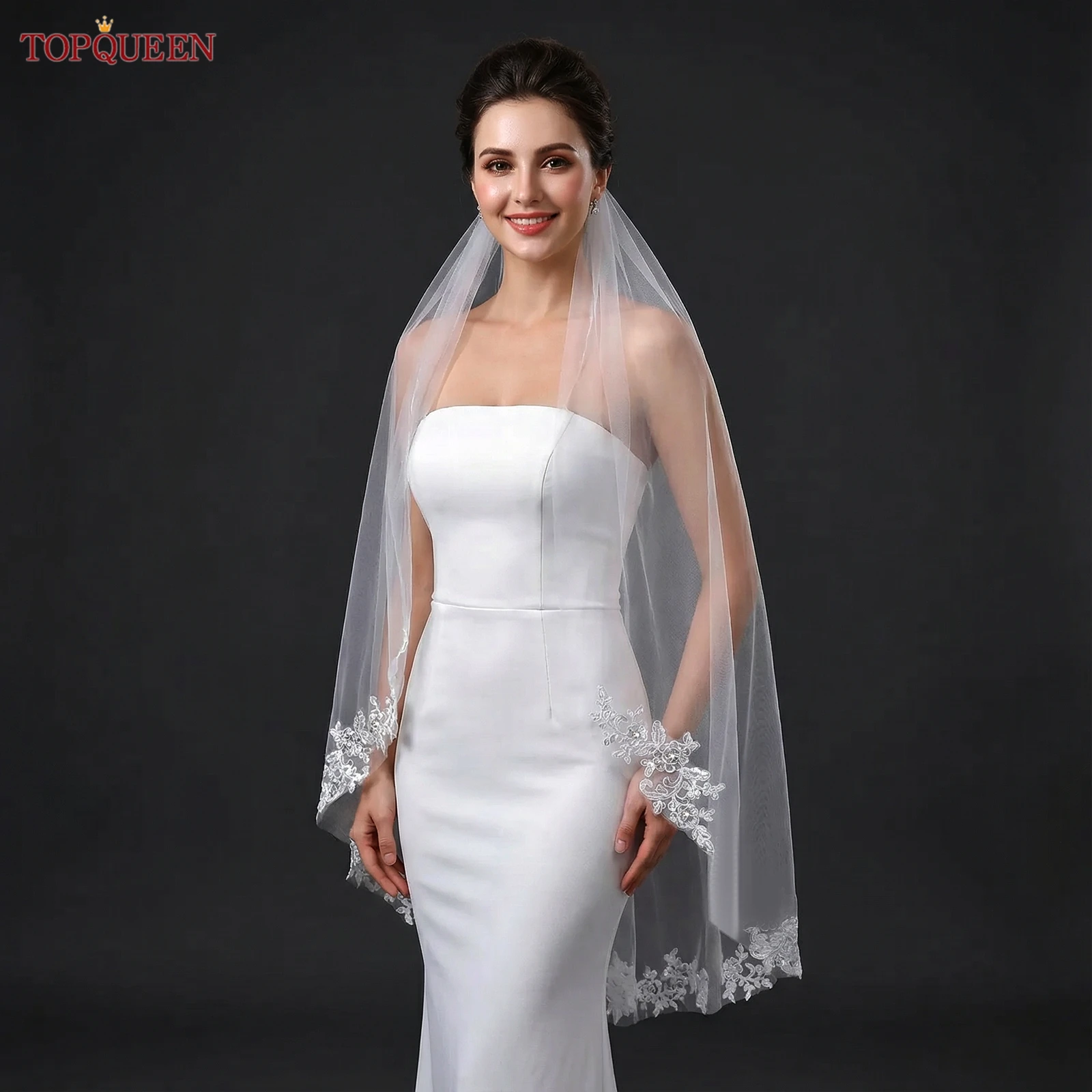 TOPQUEEN V49 100% фата ручной работы с расческой, кружевная вышивка, женская короткая фата, блестящая кружевная фата
TOPQUEEN V49 100% фата ручной работы с расческой, кружевная вышивка, женская короткая фата, блестящая кружевная фата