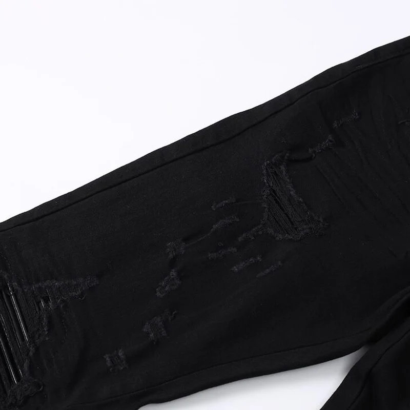 Designer fashion new high-quality men's jeans with perforated patches, elastic slim fit, washed black jeans, high street hip-hop
Designer fashion new high-quality men's jeans with perforated patches, elastic slim fit, washed black jeans, high street hip-hop