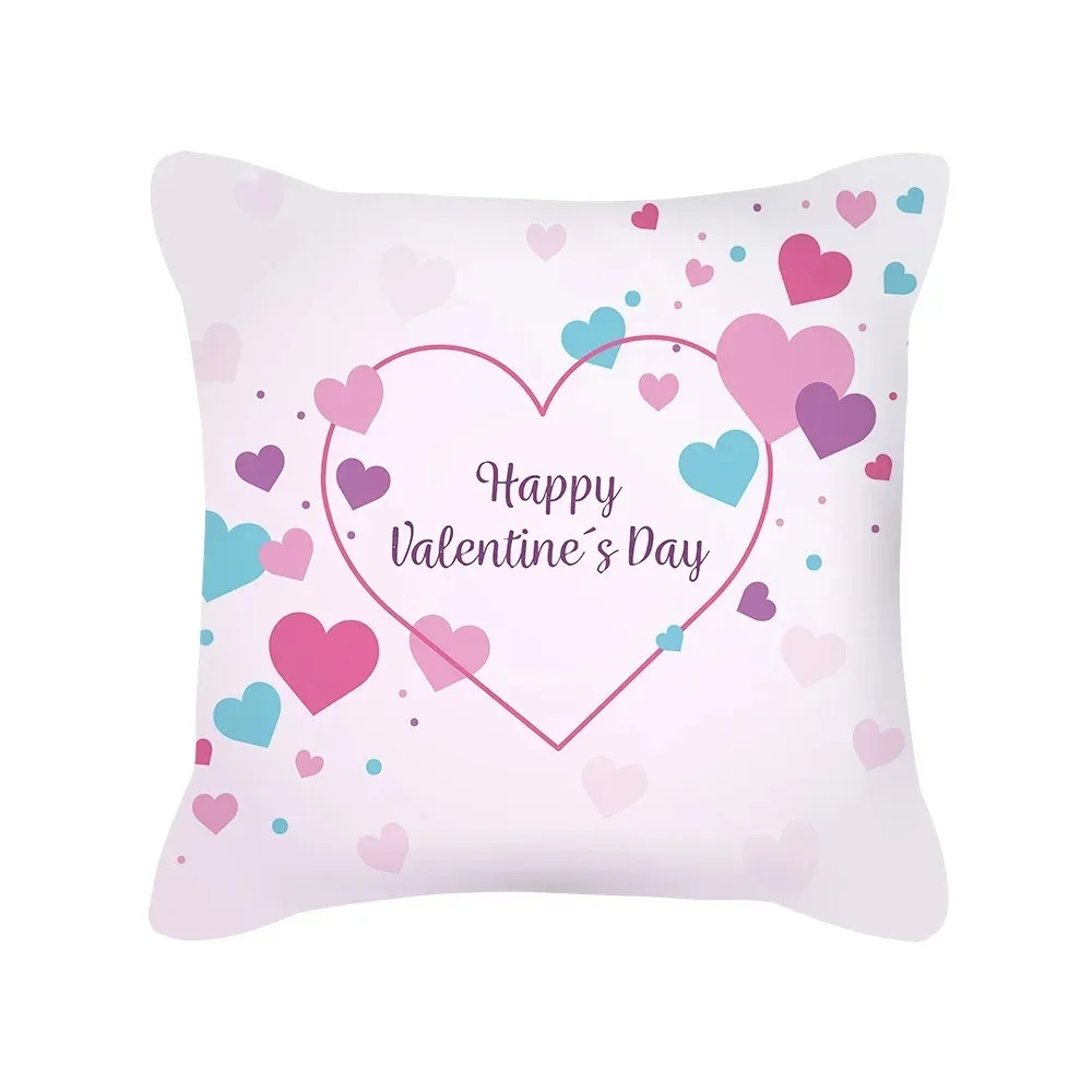 Happy Valentines Day Peach Skin Pillow Case 2D Flat Printed Romantic Pink Heart Cushion Cover for Sofa Living Room Decor
Happy Valentines Day Peach Skin Pillow Case 2D Flat Printed Romantic Pink Heart Cushion Cover for Sofa Living Room Decor