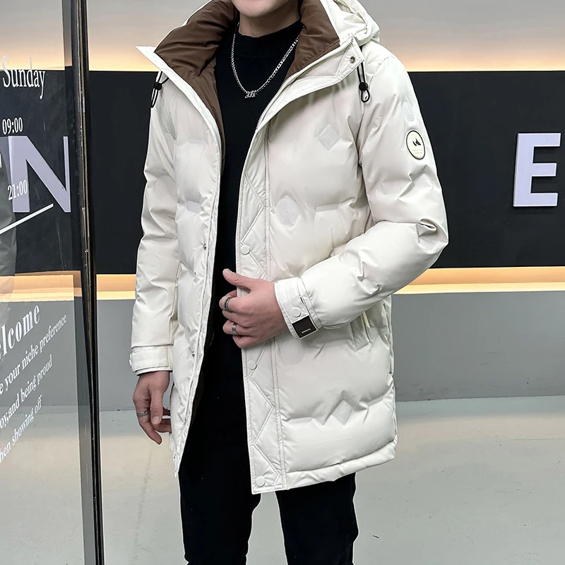 Men's Luxury Lightweight Du down Jaet Hooded Mid-Length Thiened Cold-resistant Winter Coat Trendy Outerwear Polyester F...
Men's Luxury Lightweight Du down Jaet Hooded Mid-Length Thiened Cold-resistant Winter Coat Trendy Outerwear Polyester F...