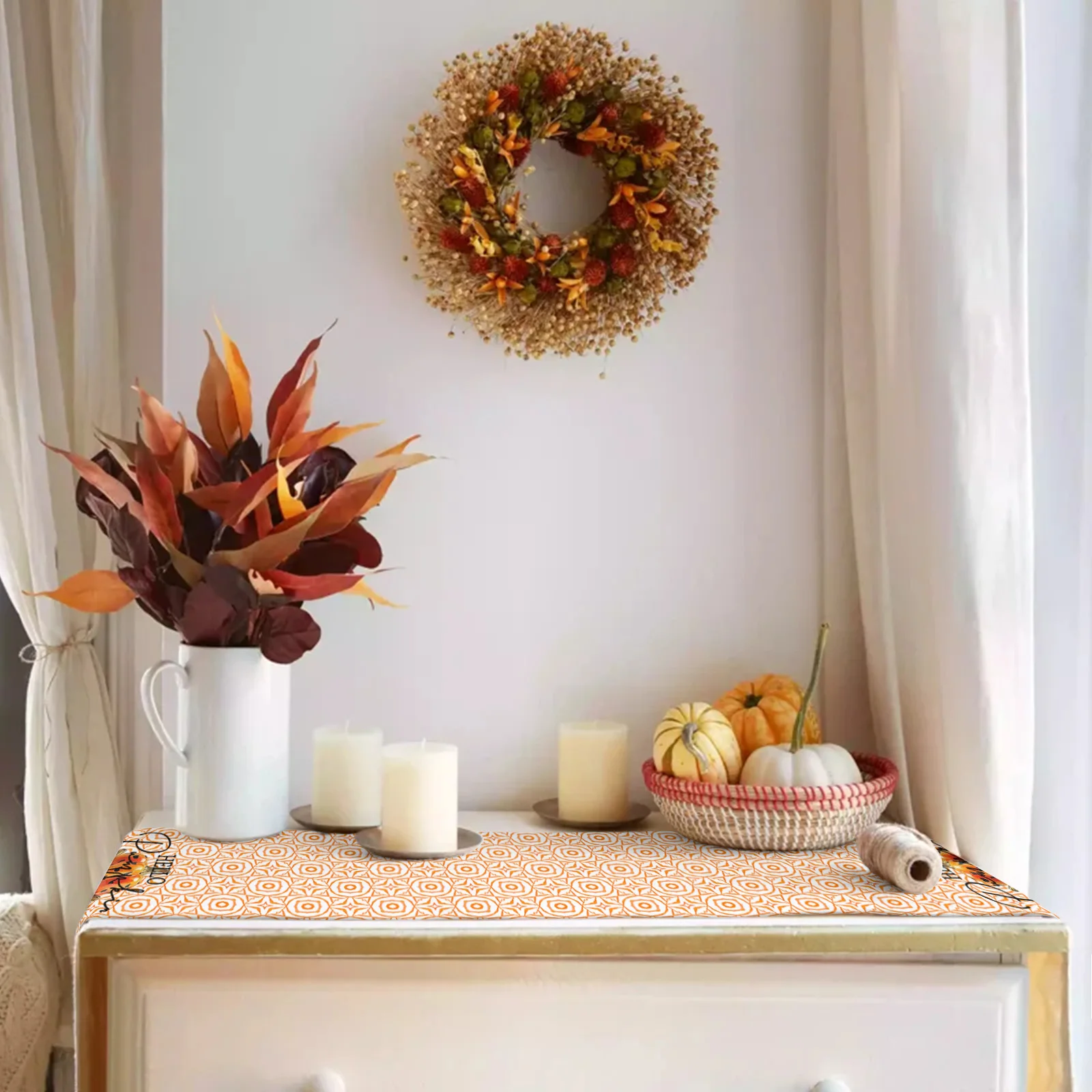 Orange Wave Point Pumpkin Table Runner For Wedding Party Chirstmas Decoration Coasters Table Runners Mat
Orange Wave Point Pumpkin Table Runner For Wedding Party Chirstmas Decoration Coasters Table Runners Mat
