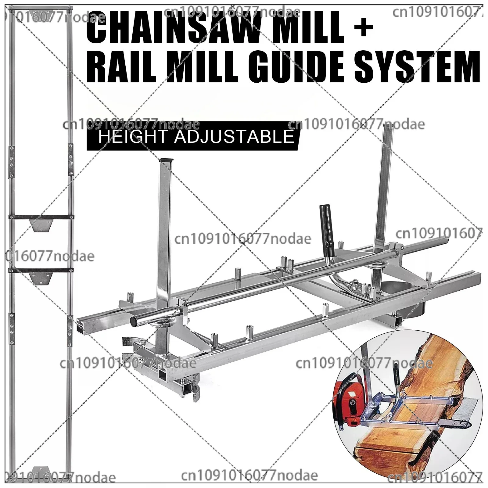 Portable Chainsaw Mill Planking Milling From 20" To 36"/48" Height Adjustable Chain Planking Milling Aluminum & Steel Guide Bar
Portable Chainsaw Mill Planking Milling From 20" To 36"/48" Height Adjustable Chain Planking Milling Aluminum & Steel Guide Bar